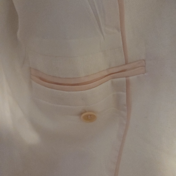 J. Crew Women's Campbell Classic Preppy Academia White 100% Linen Blazer. Sz 14 - Picture 4 of 8